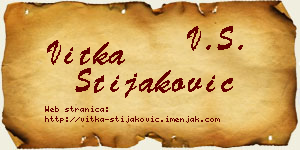 Vitka Stijaković vizit kartica